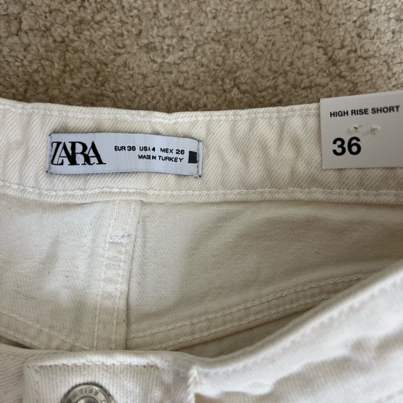Zara High Rise Rigid Shorts NWT - Picture 2 of 5